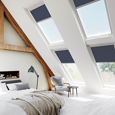 Blue VELUX Skylight Blinds