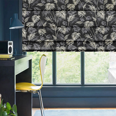 Black Roman Blinds