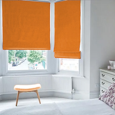 Orange Roman Blinds