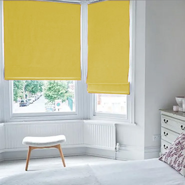 Yellow Roman Blinds