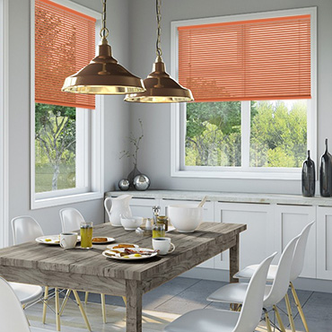 Orange Venetian Blinds