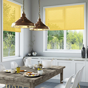 Yellow Venetian Blinds