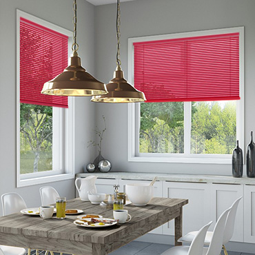 Red Venetian Blinds