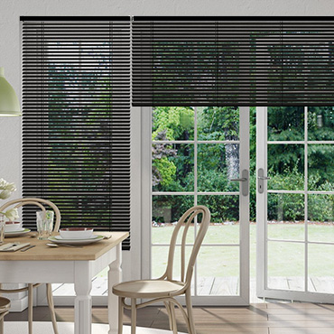 Black Venetian Blinds