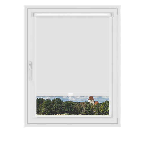 Polaris White in a Frame Lifestyle Blackout blinds