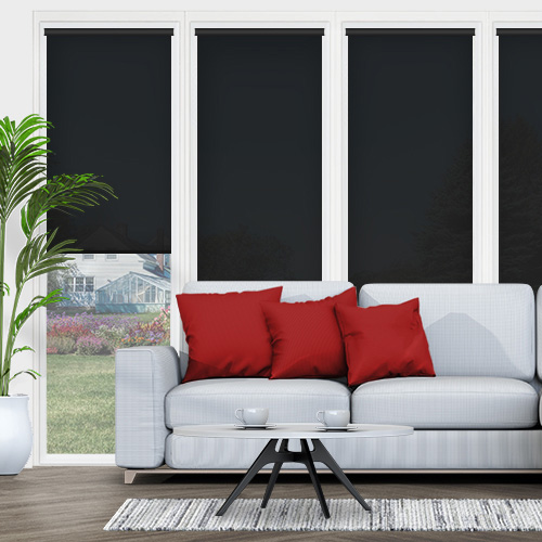 Atlantex Black Roller Shade Lifestyle Conservatory Blinds