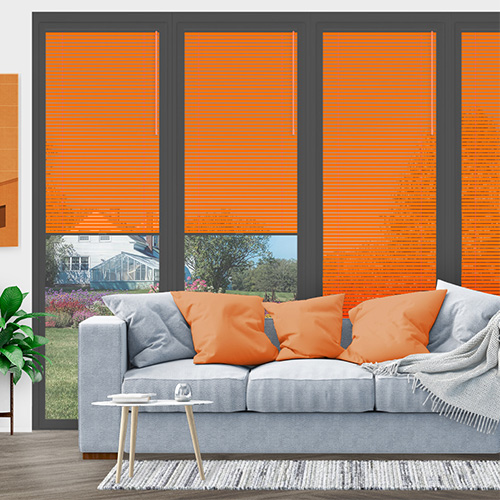 Tangerine Orange No Drill 25mm Venetian Lifestyle Conservatory Blinds