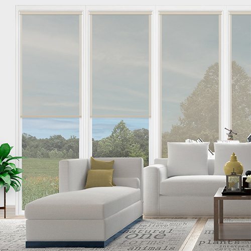 Sheer Beige Roller Shade Lifestyle Conservatory Blinds