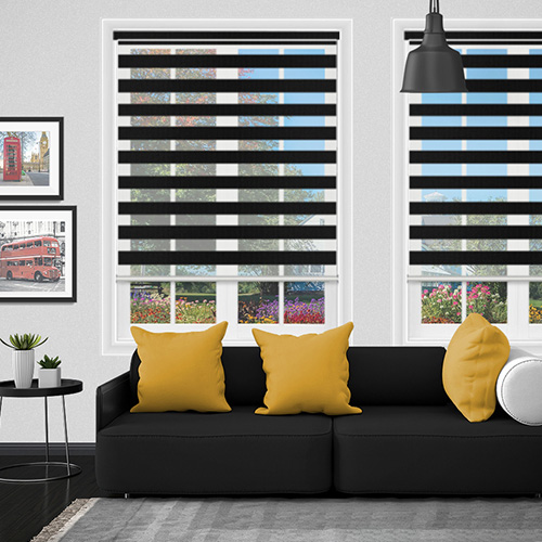 Sundown Black Dual Shade Lifestyle Day & Night Blinds