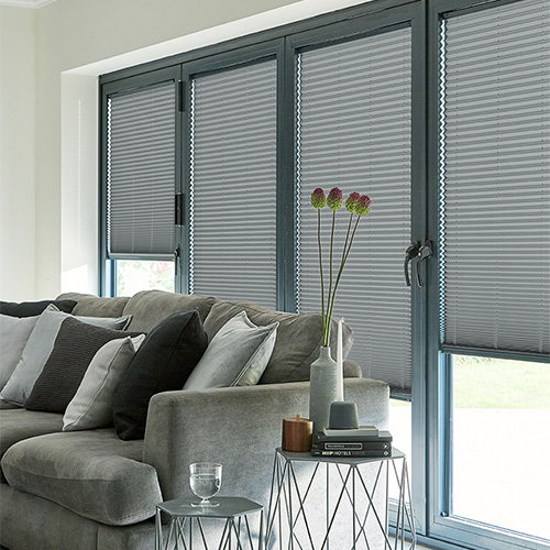 Micro Hive Grey Honeycomb Lifestyle INTU Pleated Blinds