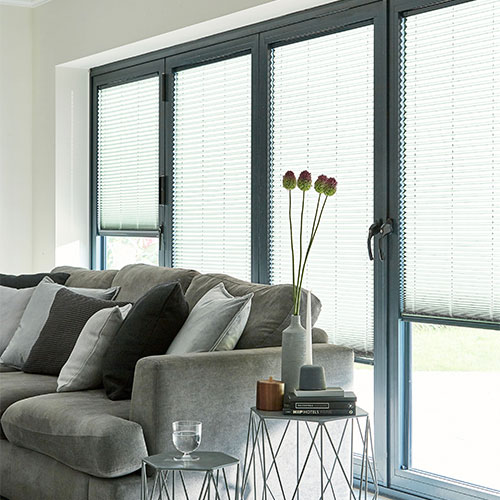 Micro Hive White Honeycomb Lifestyle INTU Pleated Blinds