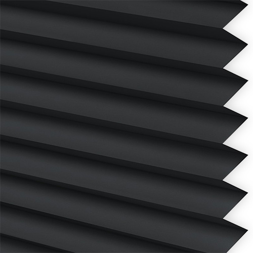 Micro Infusion Black Plain Pearl INTU Pleated Blinds