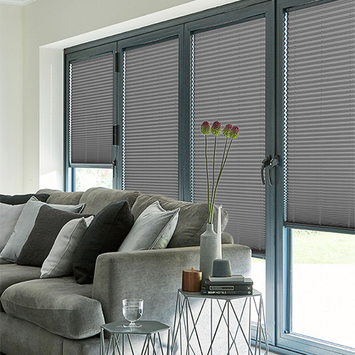 Micro Infusion Concrete Plain Pearl Lifestyle INTU Pleated Blinds