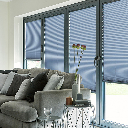 Micro Radiance Atlantic Blue Pleated Lifestyle INTU Pleated Blinds