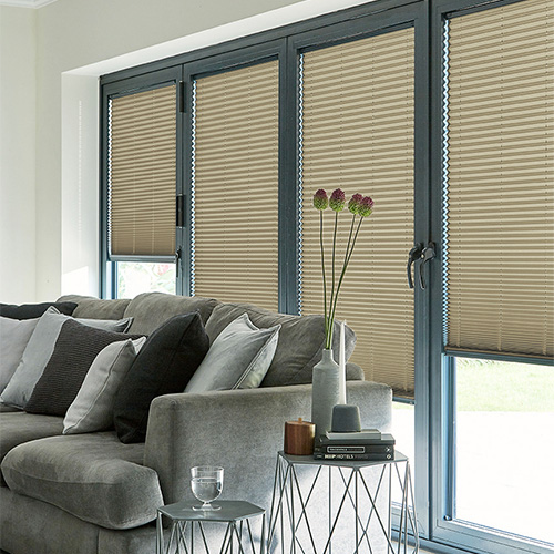 Micro Radiance Bronze Pleated Lifestyle INTU Pleated Blinds