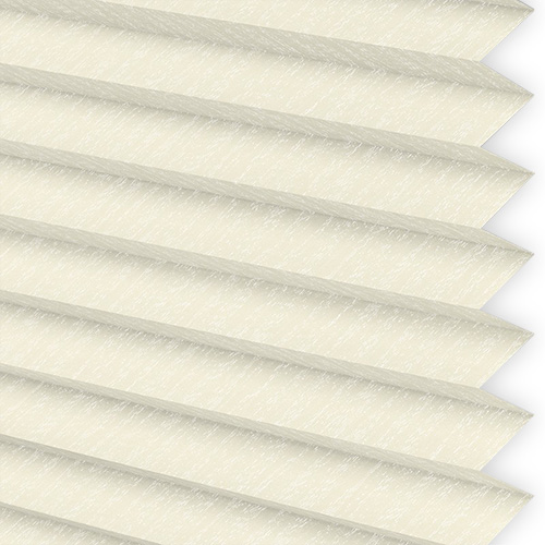 Micro Ribbons Cream Jacquard Pearl INTU Pleated Blinds