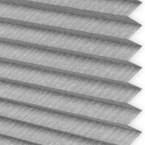 Micro Ribbons Pewter Jacquard Pearl INTU Pleated Blinds