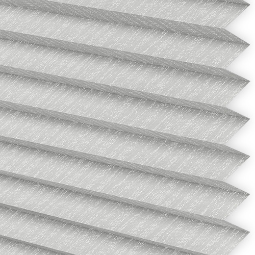 Micro Ribbons Silver Jacquard Pearl INTU Pleated Blinds