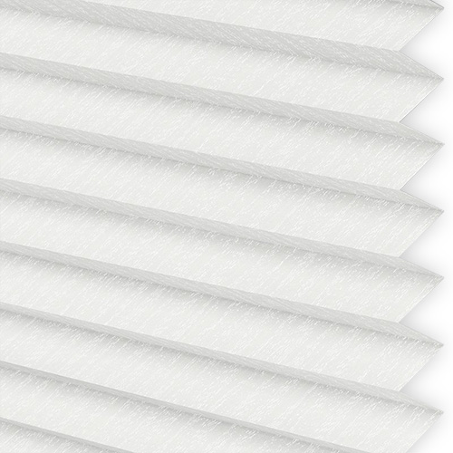 Micro Ribbons White Jacquard Pearl INTU Pleated Blinds