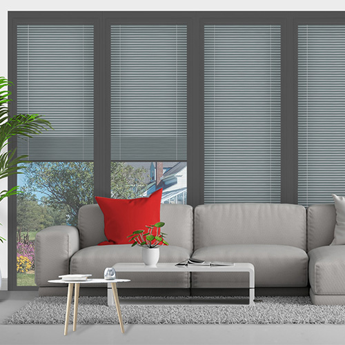 Clic No Drill Leto Dark Grey Lifestyle INTU Pleated Blinds