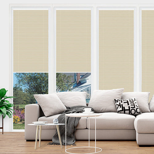 Clic No Drill Apollo Sand (BO) Lifestyle INTU Pleated Blinds