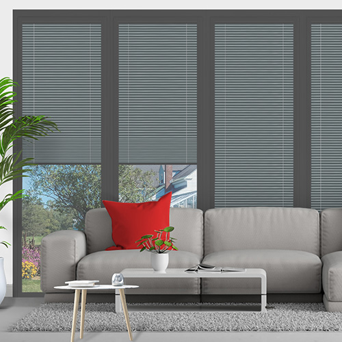 Clic No Drill Apollo Steel (BO) Lifestyle INTU Pleated Blinds