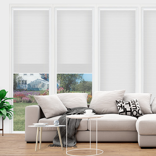 Clic No Drill Apollo Snow White Lifestyle INTU Pleated Blinds