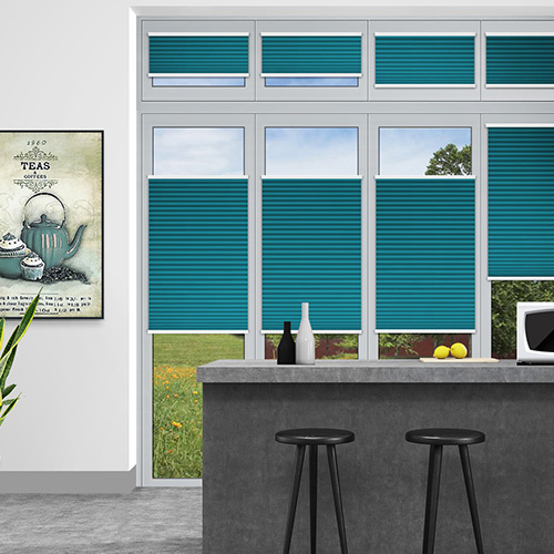 Duopleat Blackout Turquoise Top Down Bottom Up Lifestyle New Blinds