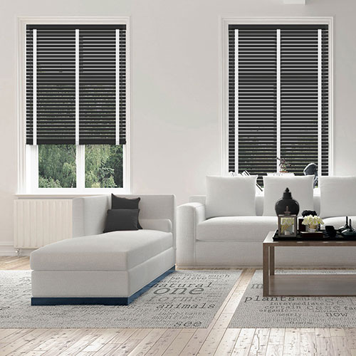 50mm Black & White Tape Lifestyle New Blinds