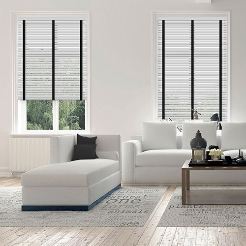 50mm White & Black Tape Lifestyle New Blinds