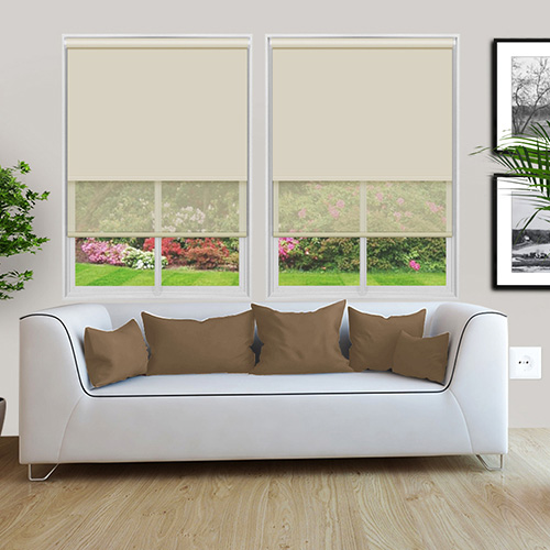 Double Roller Butter & Natural Cream Lifestyle New Blinds