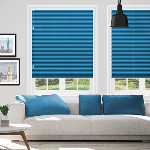 Freehang Duopleat Blackout Blue Lifestyle New Blinds