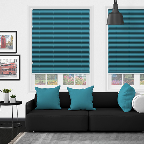 Freehang Duopleat Blackout Turquoise Lifestyle New Blinds