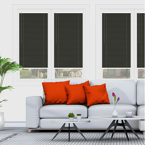 Gunmetal Grey Clic Fit Venetian Lifestyle No Drill Blinds