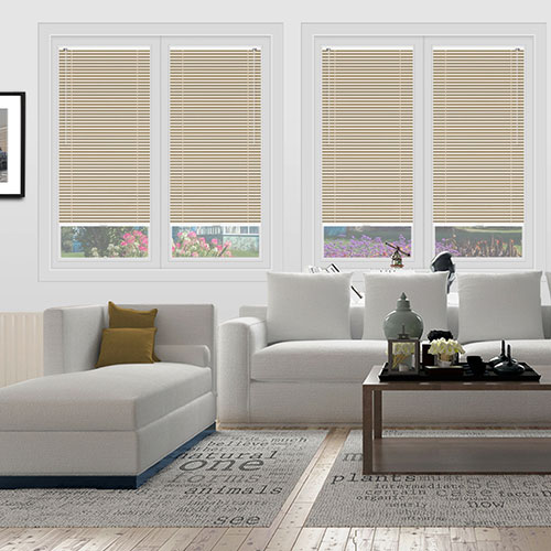 Honey Cream Clic Fit Venetian Lifestyle No Drill Blinds