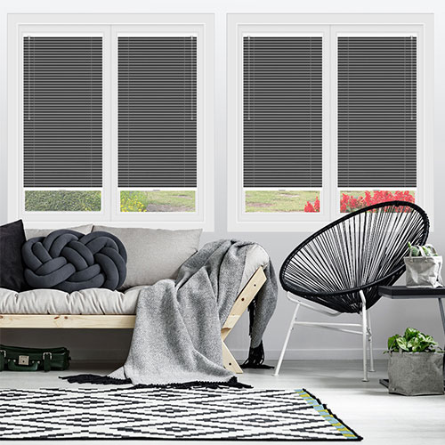 Metallic Grey Clic Fit Venetian Lifestyle No Drill Blinds