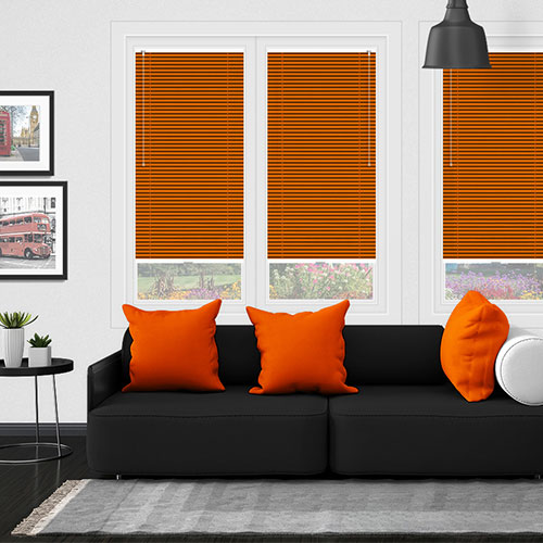 Tangerine Orange Clic Fit Venetian Lifestyle No Drill Blinds