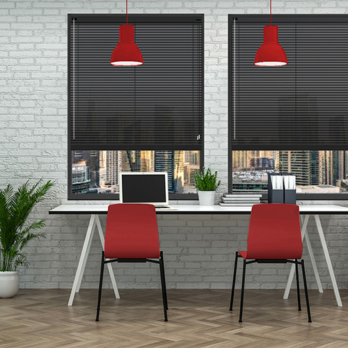 Aluminium Filtra Black Lifestyle Office Blinds