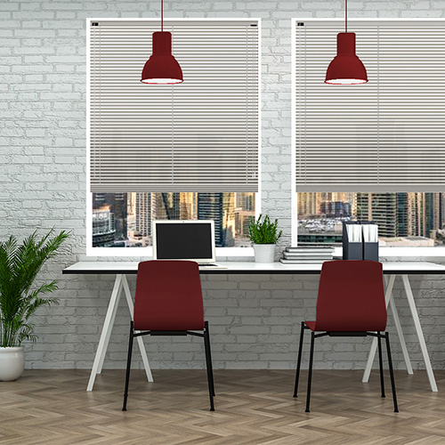 Estrella Metallic Silver 25mm Aluminium Lifestyle Office Blinds