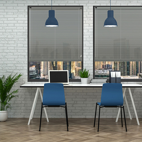 Mid Grey 25mm Aluminium Lifestyle Office Blinds