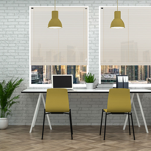 Vela Ivory 25mm Aluminium Lifestyle Office Blinds