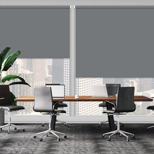 UniShade Charcoal Blockout Shade Lifestyle Office Blinds