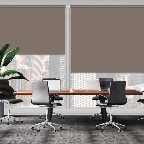 UniShade Chocolate Blockout Shade Lifestyle Office Blinds