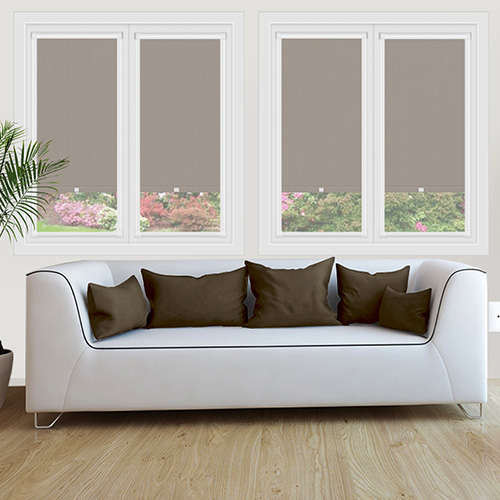 Bella Taupe Blockout No Drill Lifestyle Perfect Fit Blackout Blinds