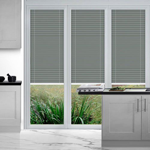 Duopleat Grey Lifestyle Perfect Fit Pleated Blinds