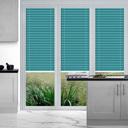 Duopleat Turquoise Lifestyle Perfect Fit Pleated Blinds