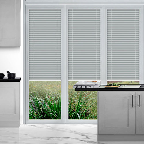 Santiago Grey Lifestyle Perfect Fit Pleated Blinds