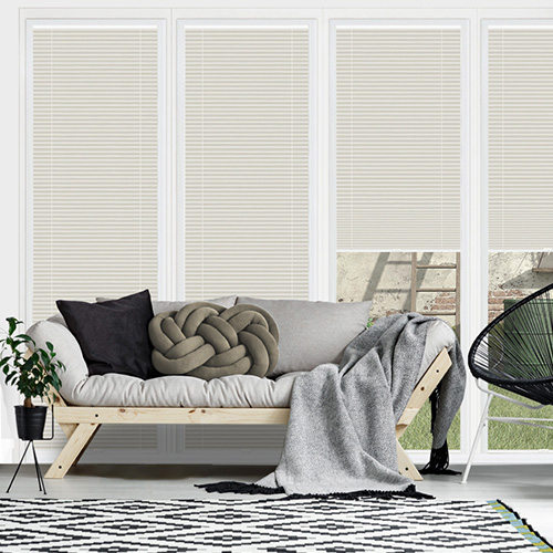 Blenheim White Mist Blockout Lifestyle Perfect Fit Pleated Blinds