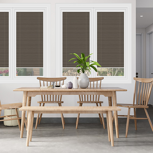 Kana Chocolate Dimout Lifestyle Perfect Fit Pleated Blinds