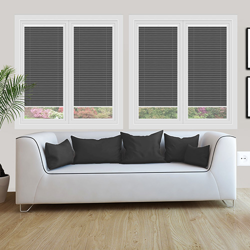 Scandi Charcoal Dimout Lifestyle Perfect Fit Pleated Blinds